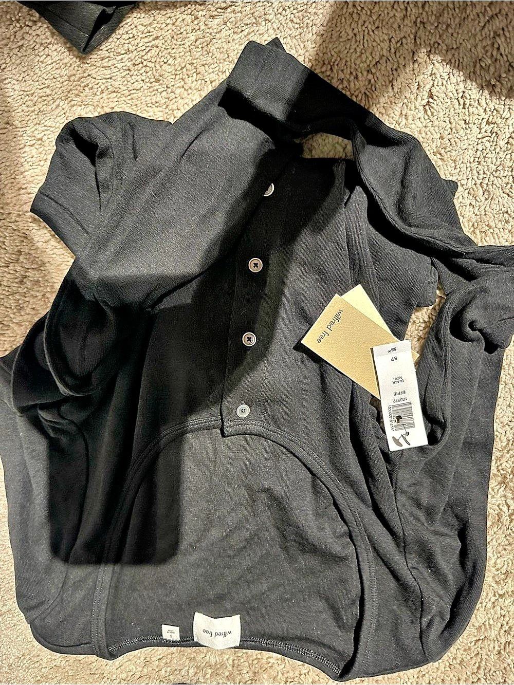 Wilfred Free Effie Longsleeve Black Top